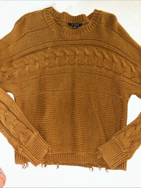 Cable Knit Sweater - Mustard